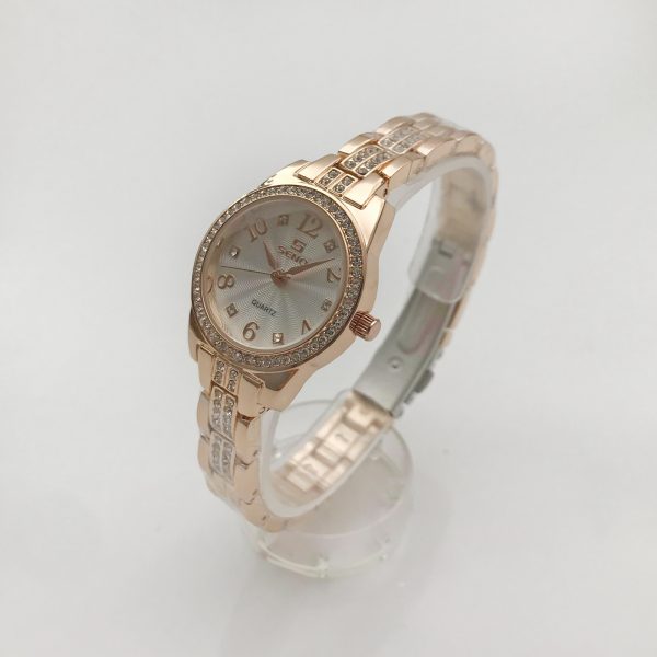 Sparkling Crystal Fashion Watch Rose Gold SENO-90008 - Image 2