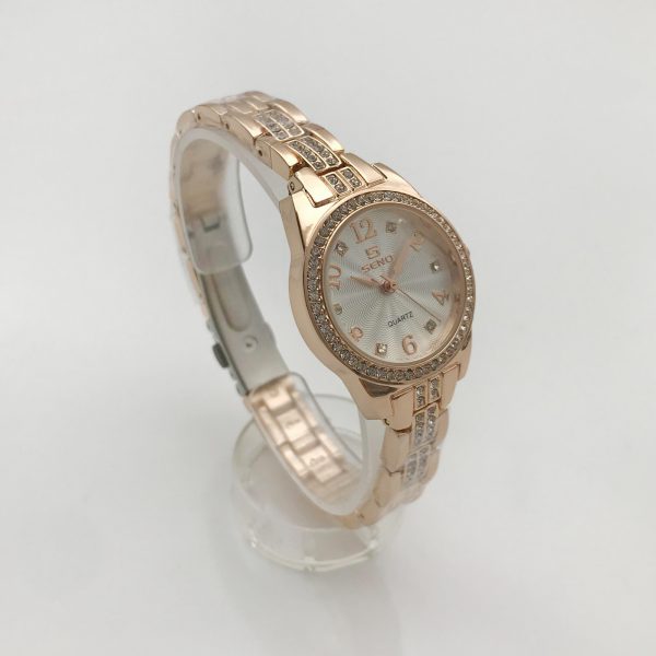 Sparkling Crystal Fashion Watch Rose Gold SENO-90008 - Image 3