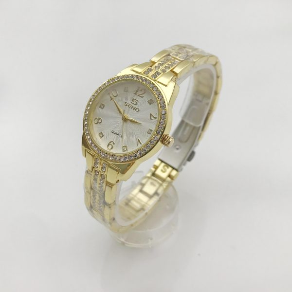 New niche light luxury bracelet watch authentic rose gold diamond starry waterproof jewelry buckle watch SENO-90013 - Image 2