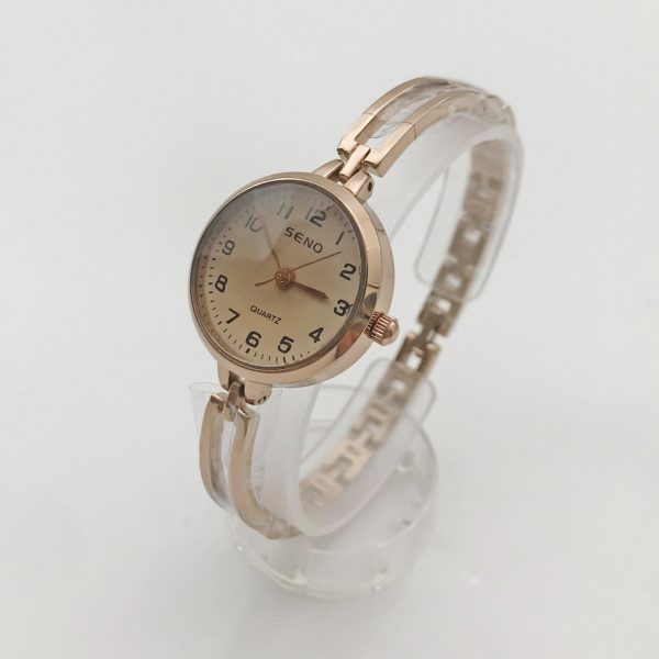 Thin Strap Quartz Watch Ladies Rose Gold SENO-90016 - Image 3