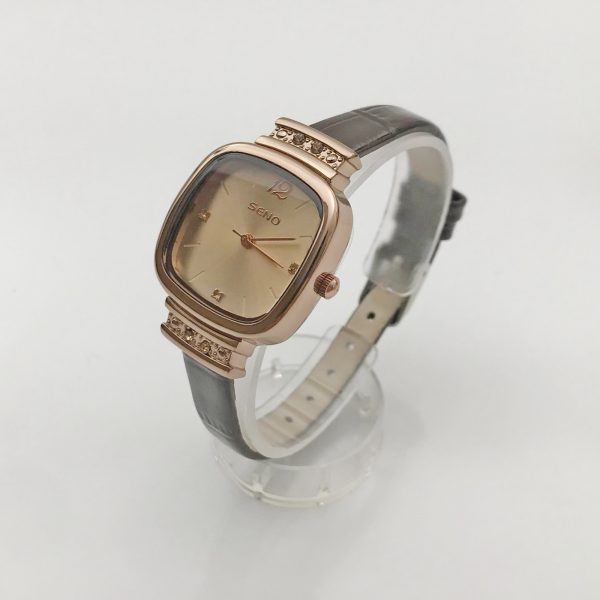French light luxury niche design watch female simple temperament small cube sugar student retro female watch SENO-90021 - Image 2