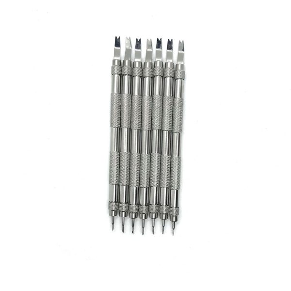 Multifunctional double-headed earring batch clock repair tool for assembling and disassembling watch straps and replaceable bits - Image 3